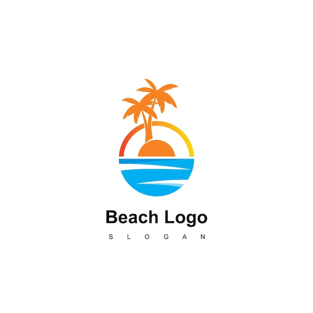 Seyahat Şirketi İçin Plaj Logo Tasarımı