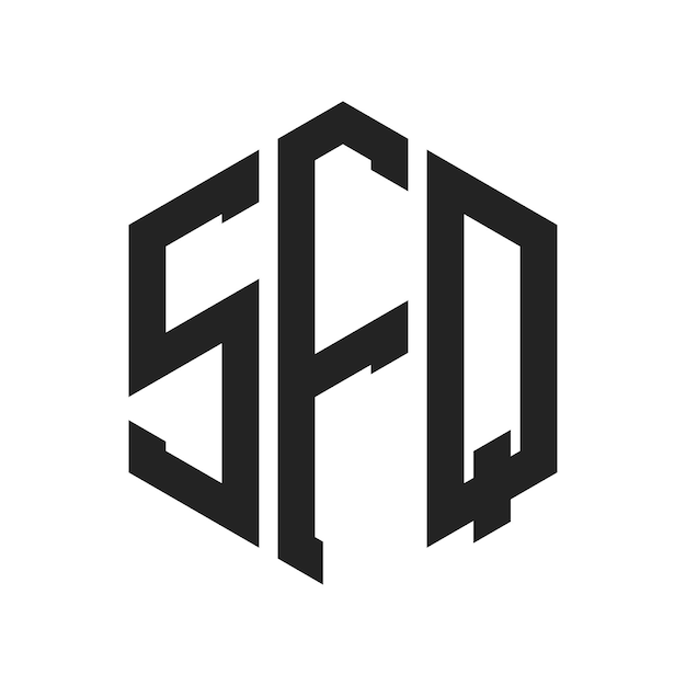 SFQ Logo Design Initial Letter SFQ Monogram Logo using Hexagon shape