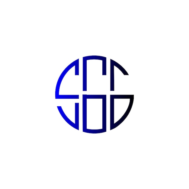 sgg circle modern minimalist simple monogram luxury logo design for brand