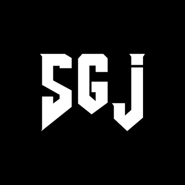 SGJ letter logo design for technology company SGJ logo design black and white color combination SGJ logo SGJ vector SGJ design SGJ icon SGJ alphabet SGJ typography logo design