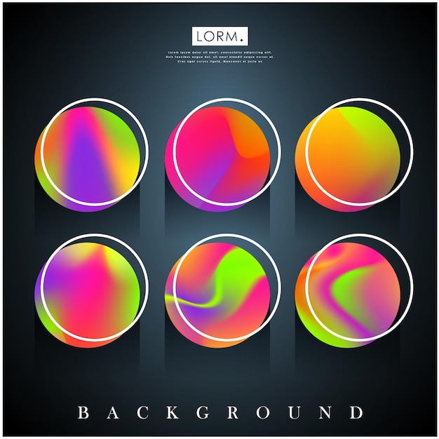 Shades of holographic Futuristic holographic poster with gradient mesh