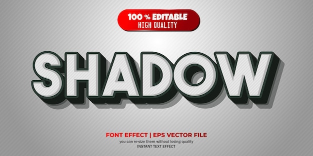 Shadow editable font effect