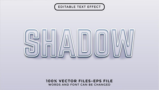 Shadow editable text effect premium vectors