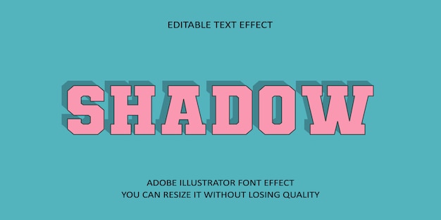 Shadow editable text Effect