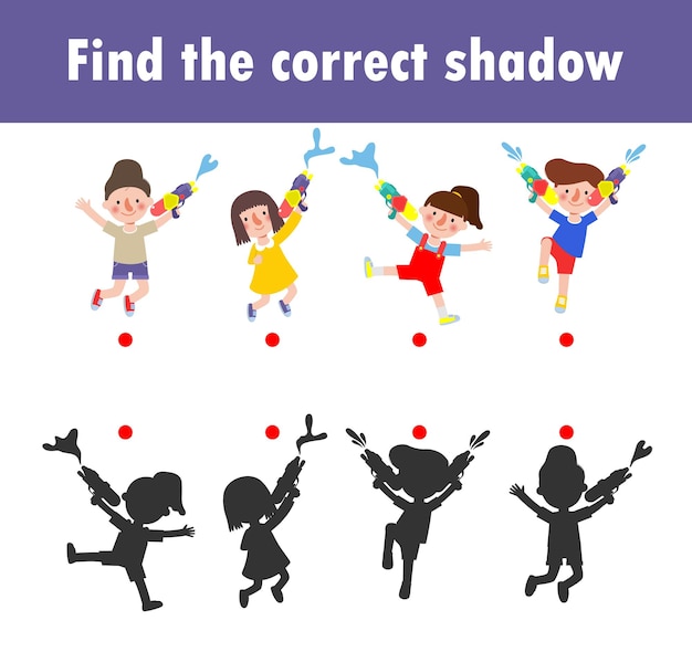 shadow matching game for kids visual game for kid find the correct shadow instructional media