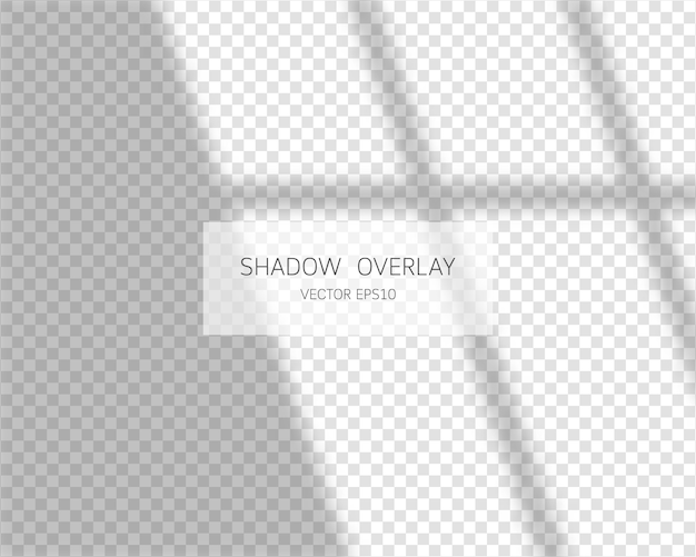 Shadow overlay effect. Soft shadow form window.