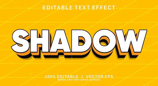 shadow vector text effect with modern style design