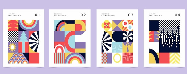 Shape geometric vertical backgroundvector illustration for a4 design