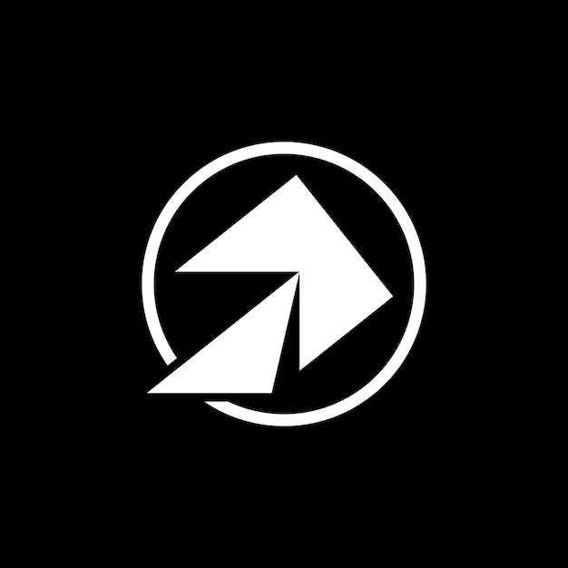 SHAPE LOGO DESIGN IN ISOLATED BLACK BACKGROUND