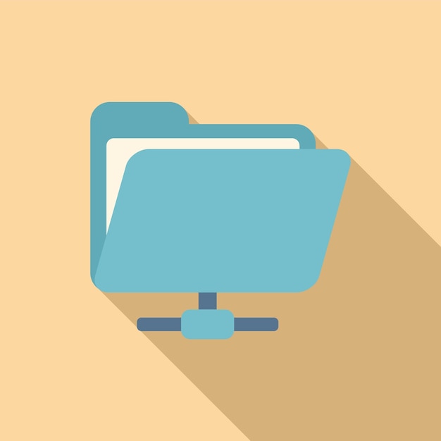 share folder icon flat vector button web business time