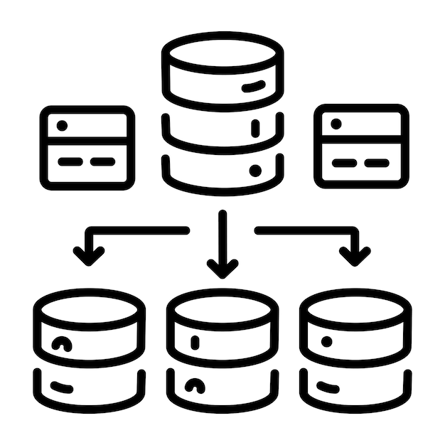 shared db icon in linear style