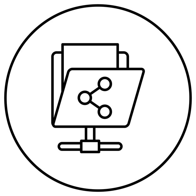 shared folder icon vector image can be used for online marketing