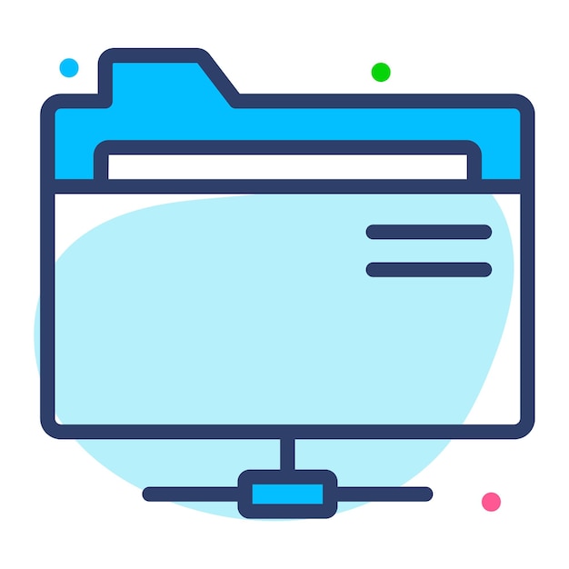 Shared folder vector design concept of data sharing