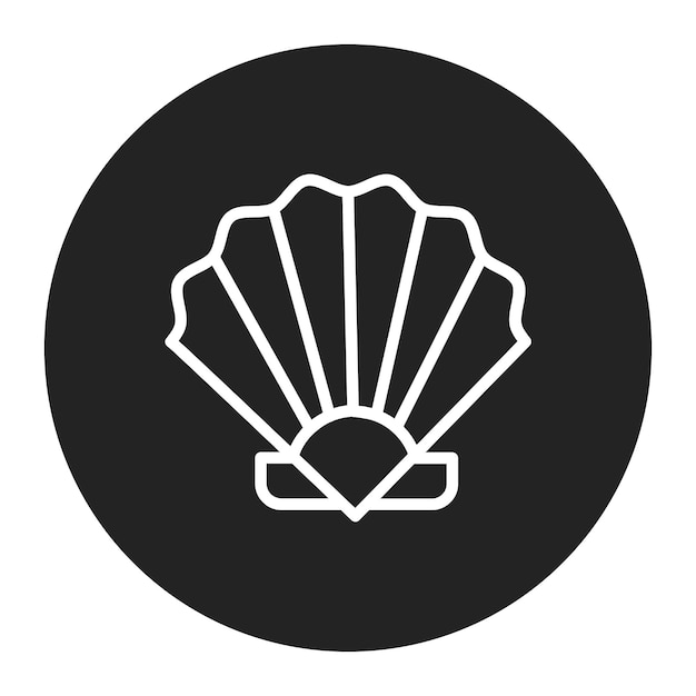 Shell icon vector image Can be used for 3d Printing