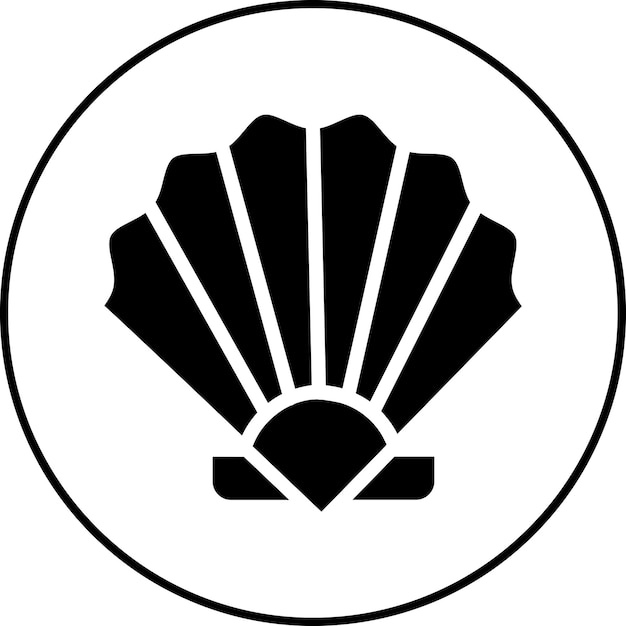 Shell icon vector image Can be used for 3d Printing