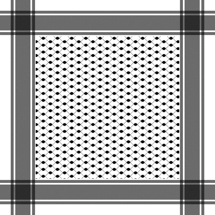 Vektör shemagh scarf design and palestinian keffiyeh design