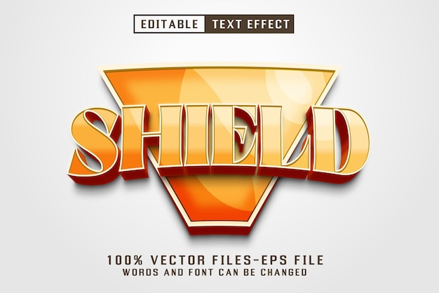 Shield Editable Text Effect