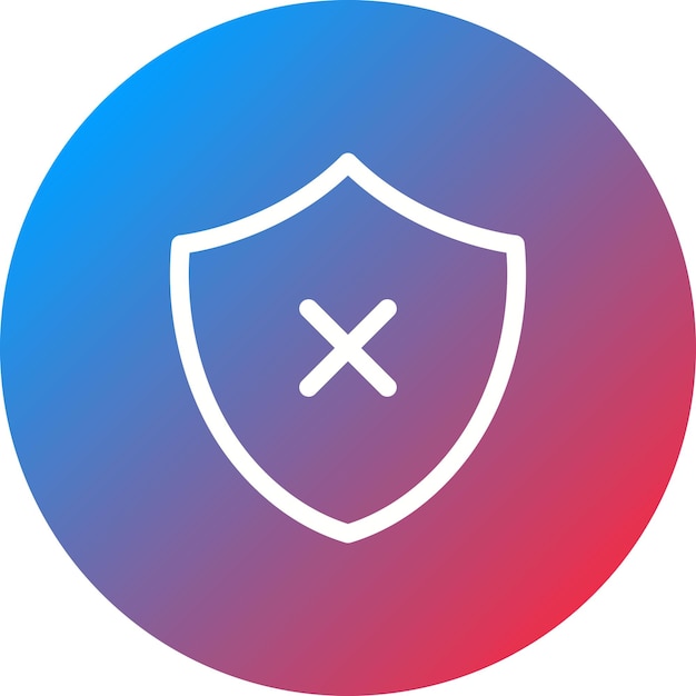 Shield Fail icon vector image Can be used for UI