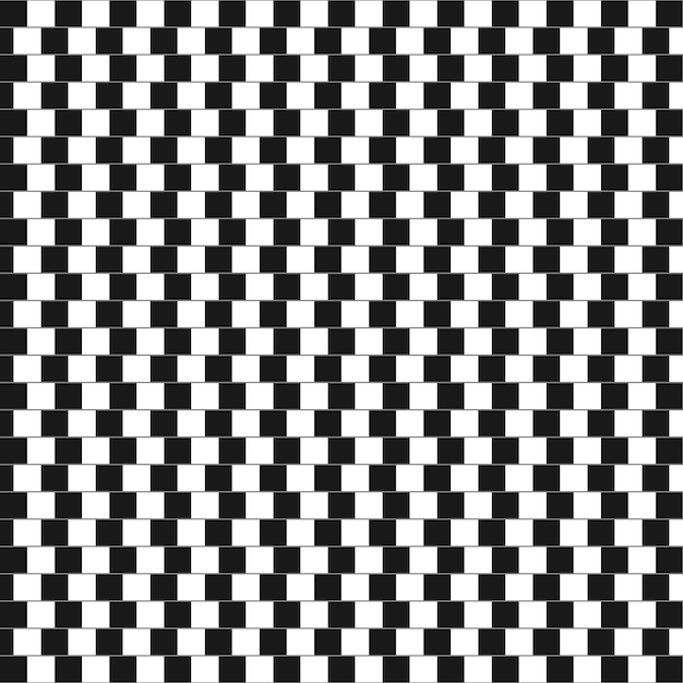 shifted horizontal parallel lines with black and white squares optical illusion with distorted