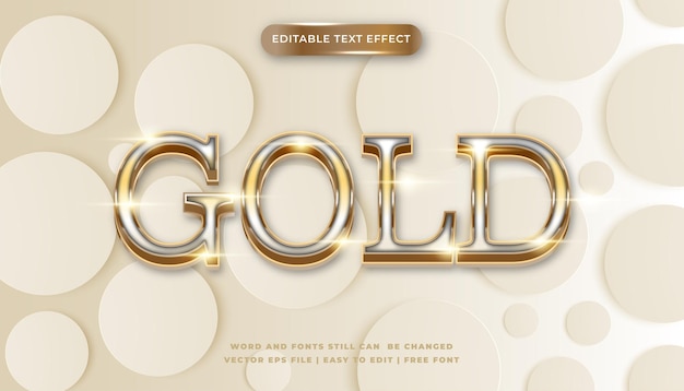 Shining gold editable text effect