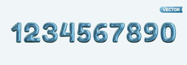 shiny blue number balloons 09 blue 3d volume numbers suitable for parties and birthdays