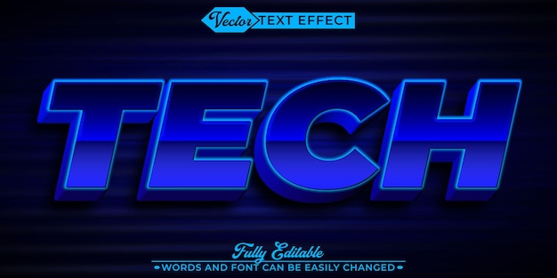 Shiny Blue Techno Music Vector Fully Editable Smart Object Text Effect