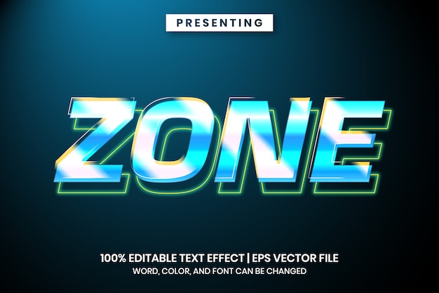 shiny glass style text effect