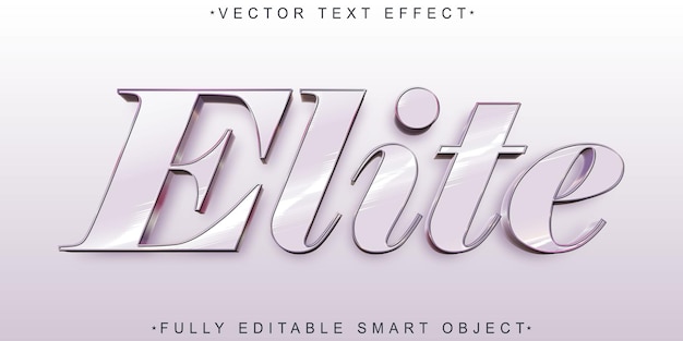 shiny luxury elite vector fully editable smart object text effect