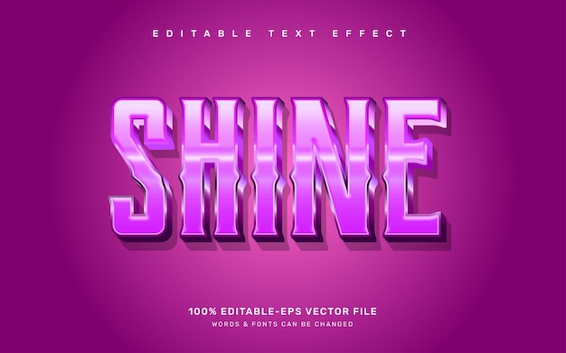 Shiny pink editable text effect template