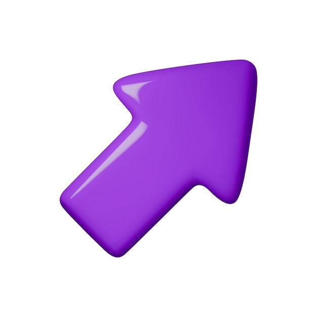 shiny purple 3d arrow vector illustration perfect for business presentations infographics and web design modern dynamic symbol to denote growth or direction trendy graphics