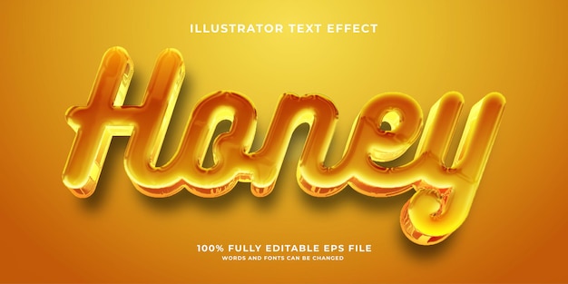 Shiny Yellow Honey Editable Text Effect