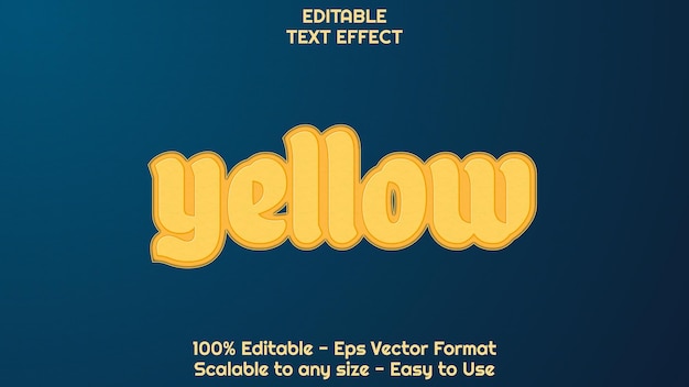 shiny yellow typography text style editable text effect