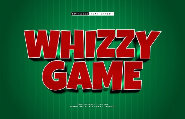 shizzy game editable text effect with a play and game text effect