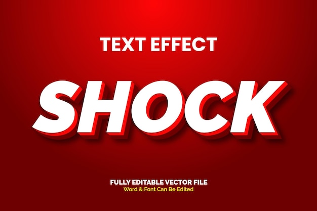Shock vector Text effect style