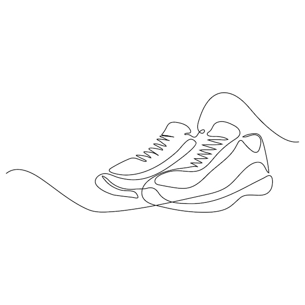 Shoes one line of beach slippers drawing illustration art vector sandal boy shoes design