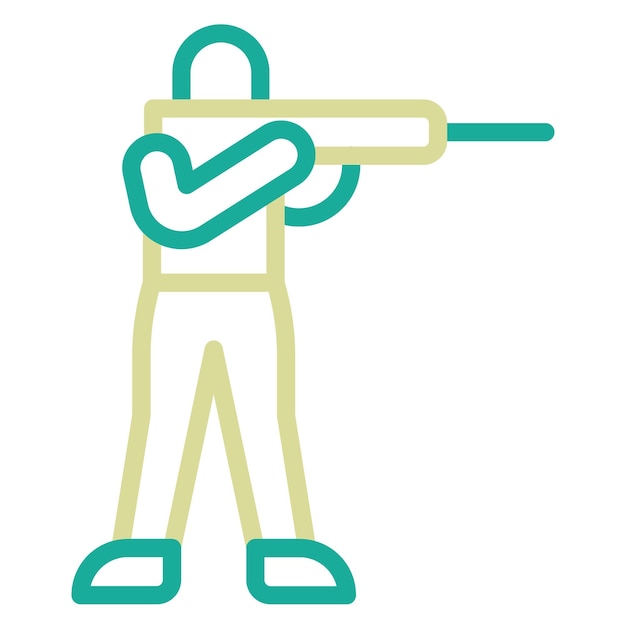 Shoot vector icon illustration of Crime and Law iconset