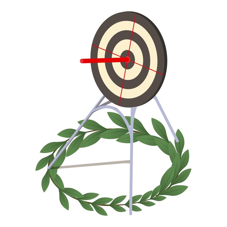 Vektör shooting competition icon isometric vector hitting in target and winner branch competition sport concept