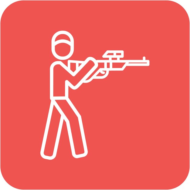 shooting vector illustration style