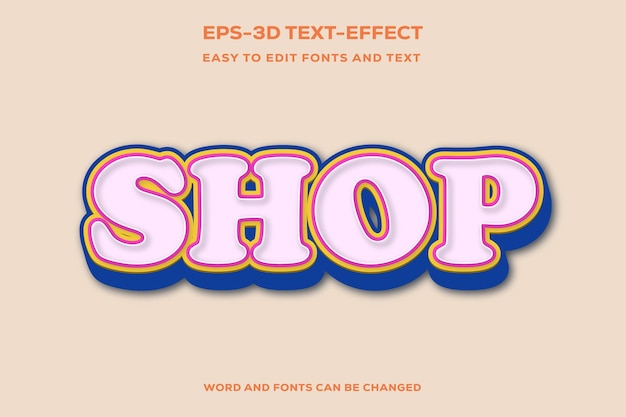 Shop 3D Text Effect