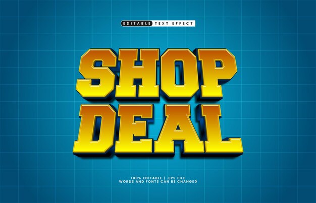 shop deal editable text effect with a deal and promo text effect