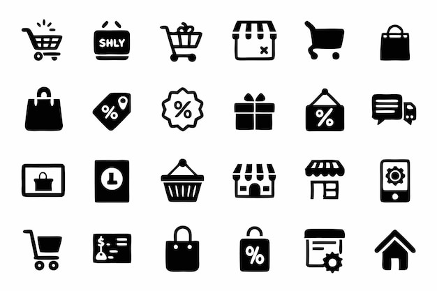Shopping and ECommerce icons set ECommerce Shopping Shop Payment flat icon EBusiness