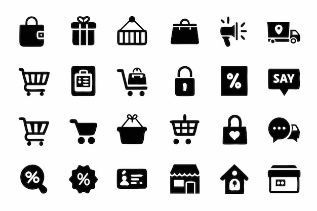Shopping and ECommerce icons set ECommerce Shopping Shop Payment flat icon EBusiness