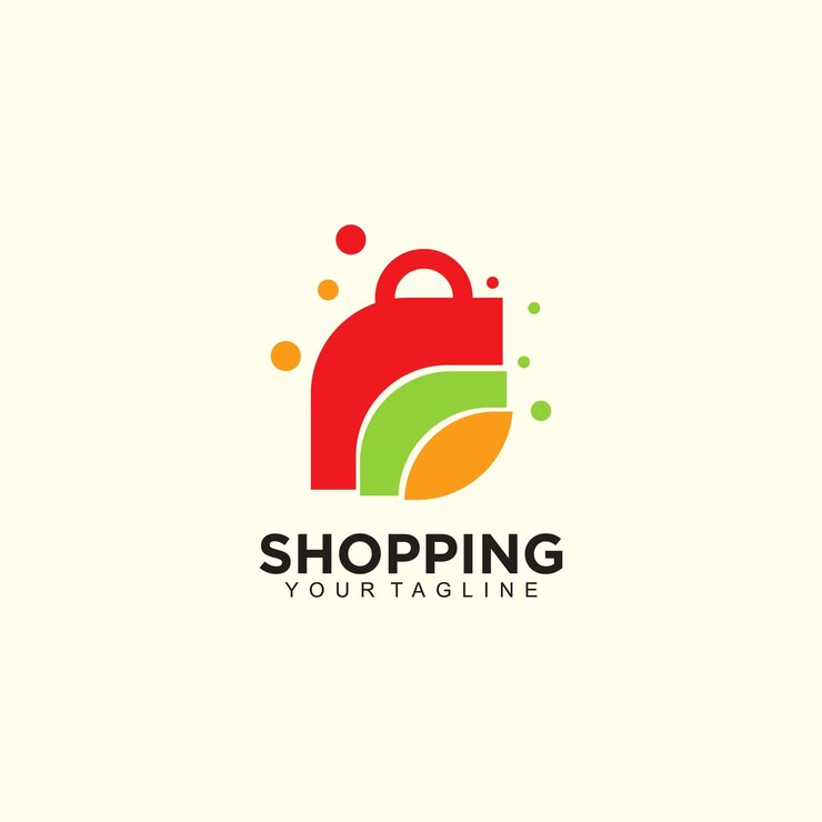 Shopping Bag Logo Design With Simple Vertion