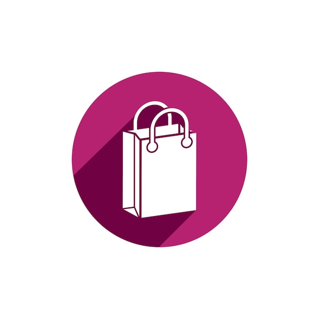 Shopping bag vector icon isolated.