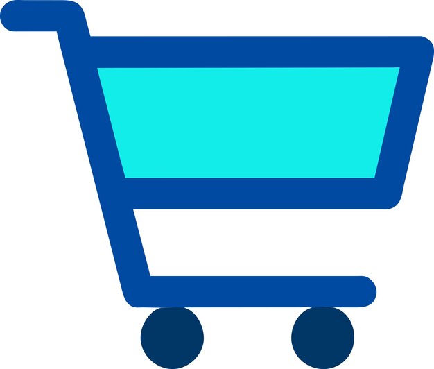 Shopping cart icon solid white background 8