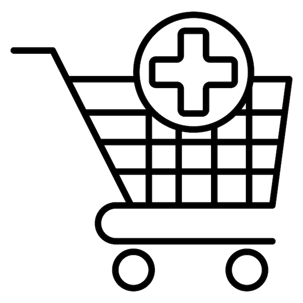 Shopping Cart Vector Illustration Style