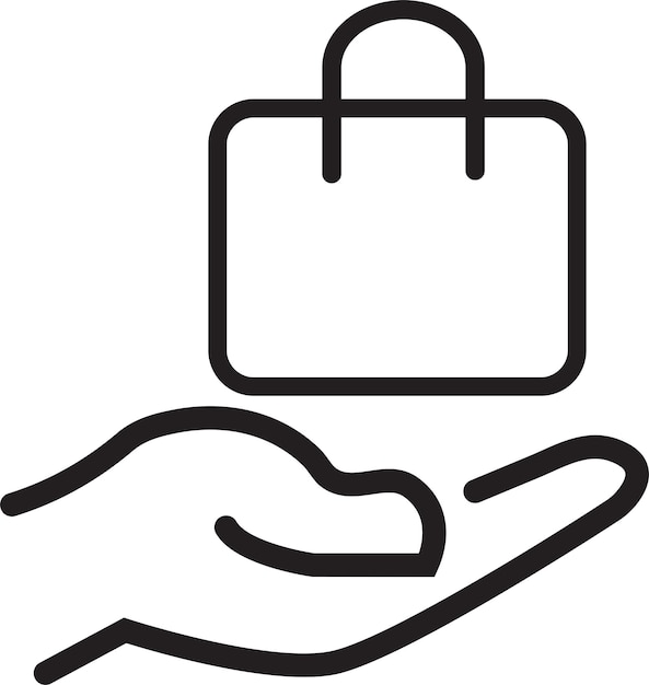 Shopping icon online purchase shopping symbol outline style illustration vector design