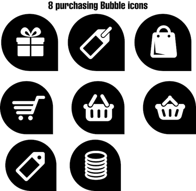 Shopping icons Ecommerce icons set Shopping icons set Black color shopping icons