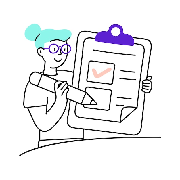 Shopping list vector colored minimal illustration EPS 10 file