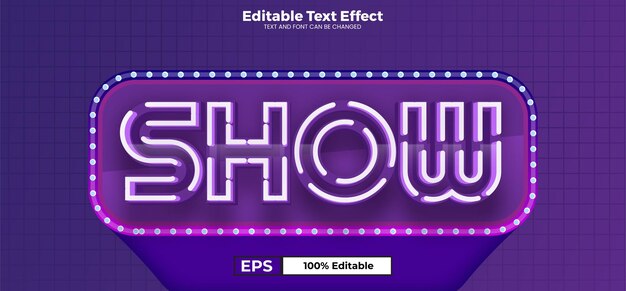 Show editable text effect in modern trend style
